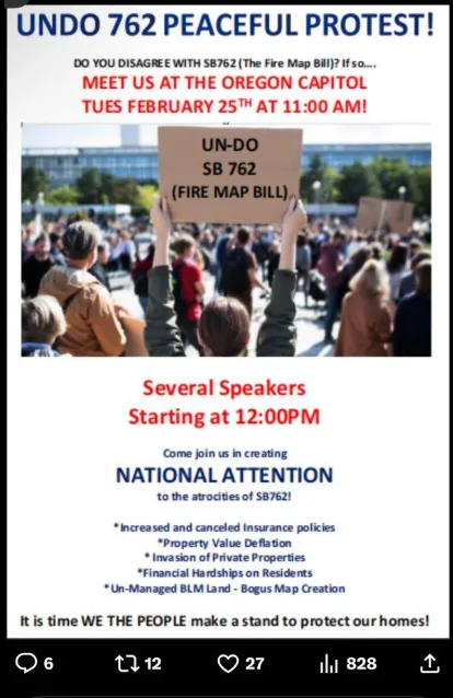 UNdo 762 Wildfire Map Protest