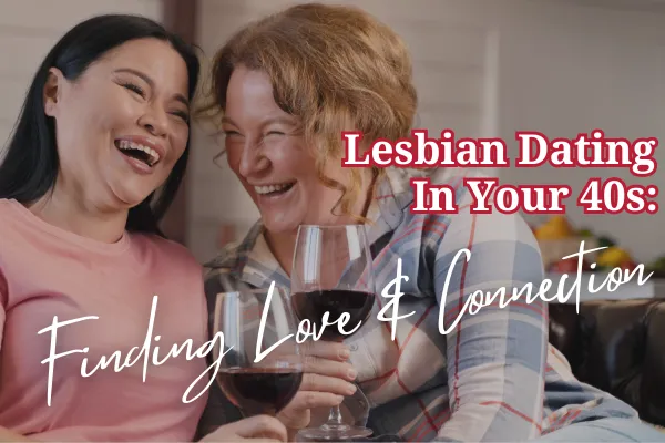 lesbian couple drinking wine and laughing