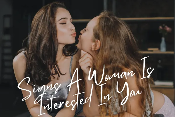 lesbian couple pouting lips at each other
