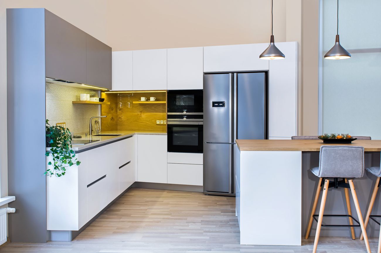 modern led lighting installation in a sleek kitchen