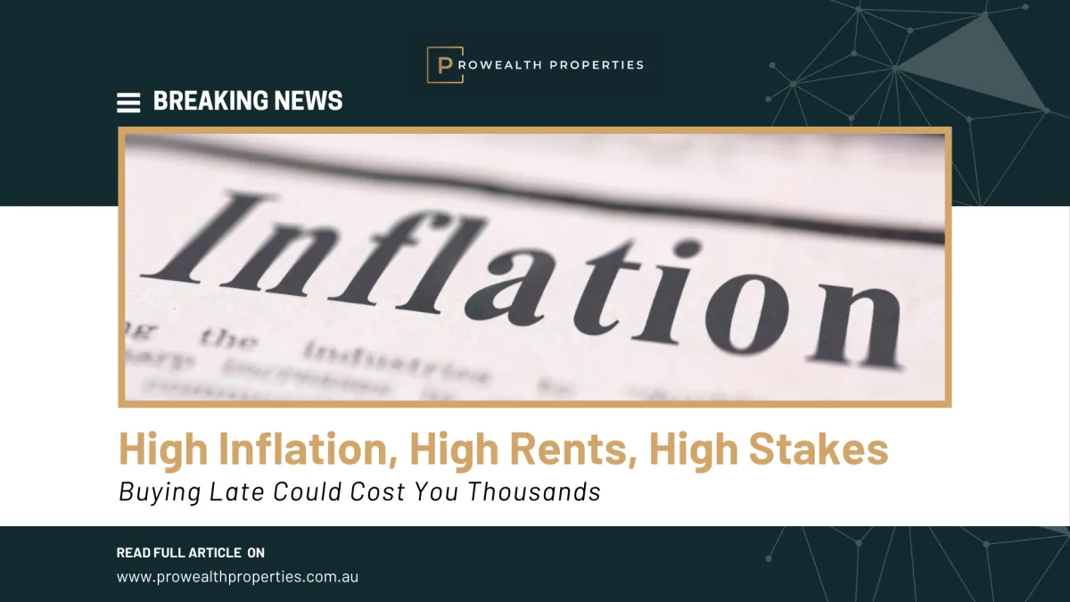 Real estate market impact of inflation and increasing rents shown through housing illustration.