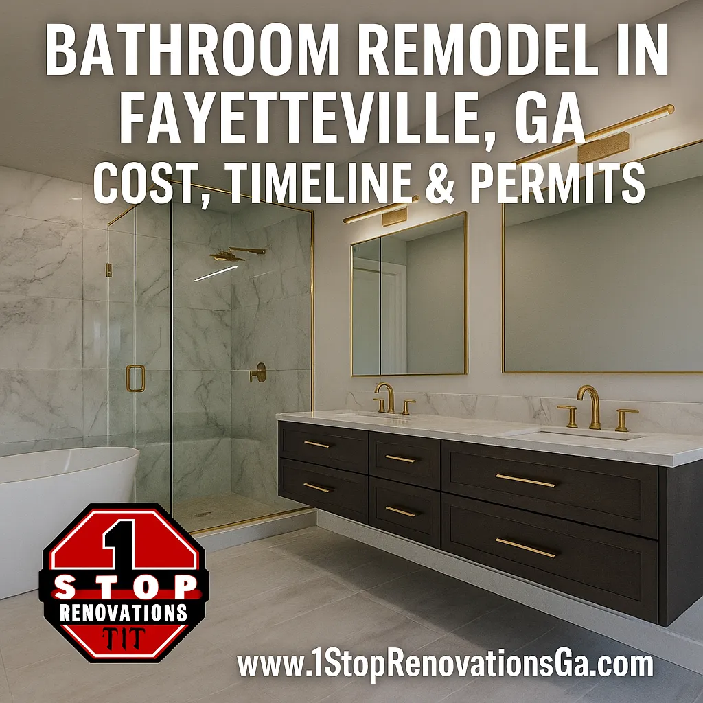 Bathroom Remodel in Fayetteville, GA: Cost, Timeline & Permits