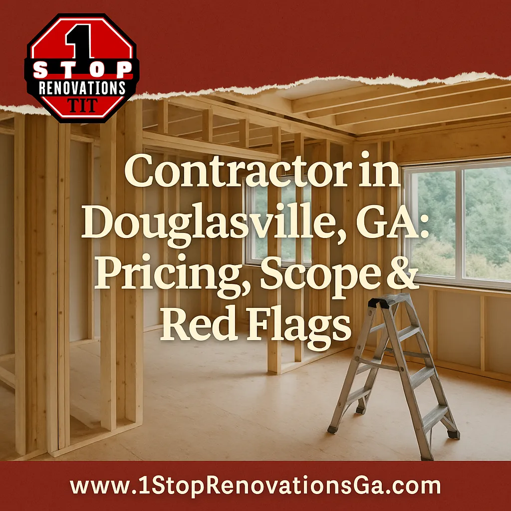 Contractor in Douglasville, GA | Pricing, Scope & Red Flags | 1 Stop Renovations GA