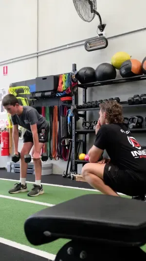 Youth Athlete working out with Inner Athlete Trainer