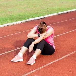 stressed youth athlete on the path to success