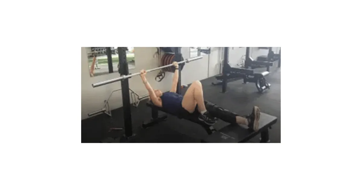 Teenager with leg injury weight lifting at Inner Athlete