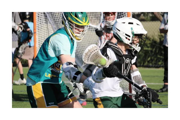 two lacross players playing sport which could be the next big sport in Australia