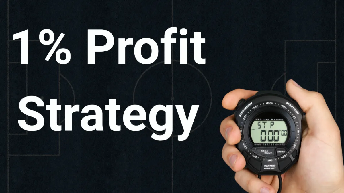 Stop Watch and text 1 percent Profit Strategy