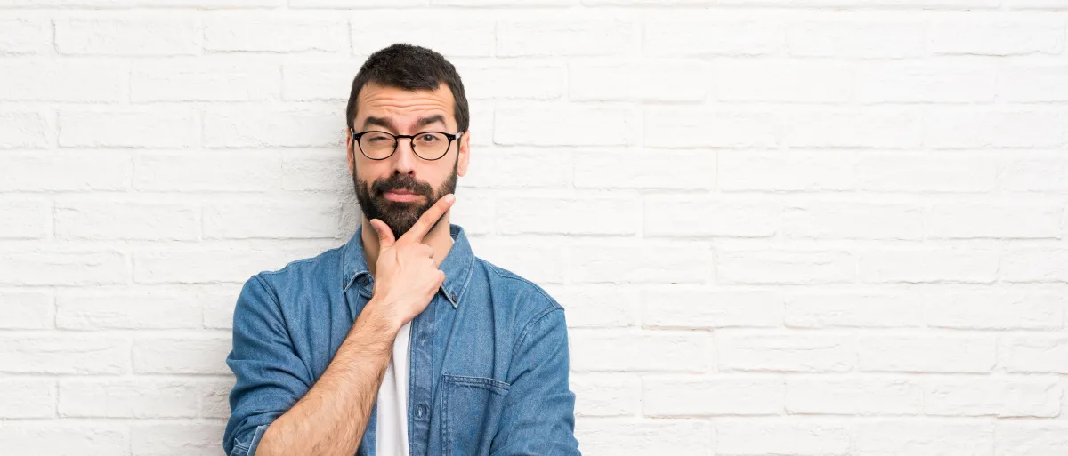 skeptical man