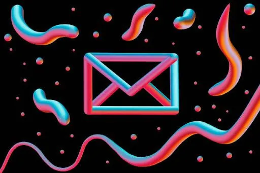 A 3D image with the email symbol