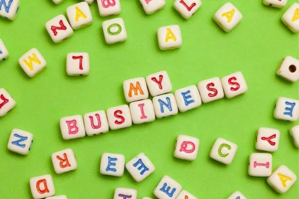 The words "My Business" are spelled out in blocks.