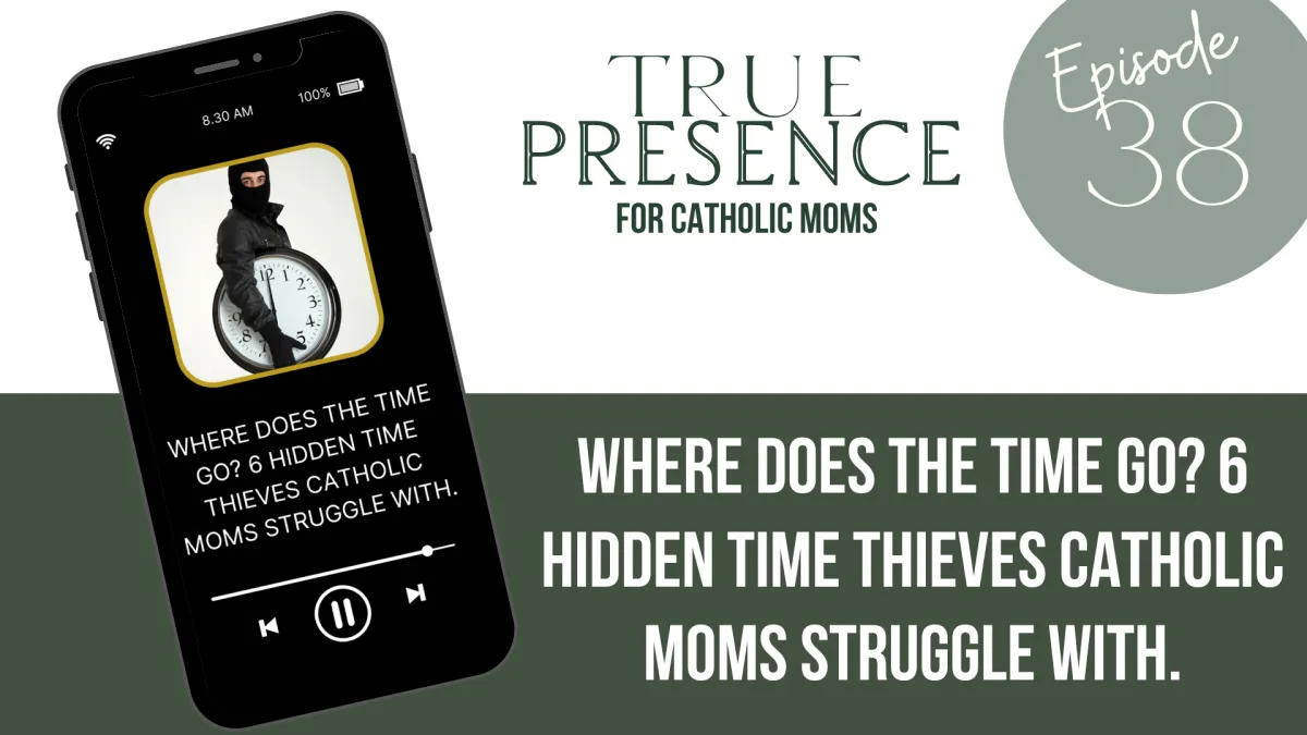 A masked man steals a clock signifying time being stolen