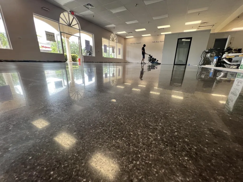 Polished Concrete Floor in Retail space, port st. lucie