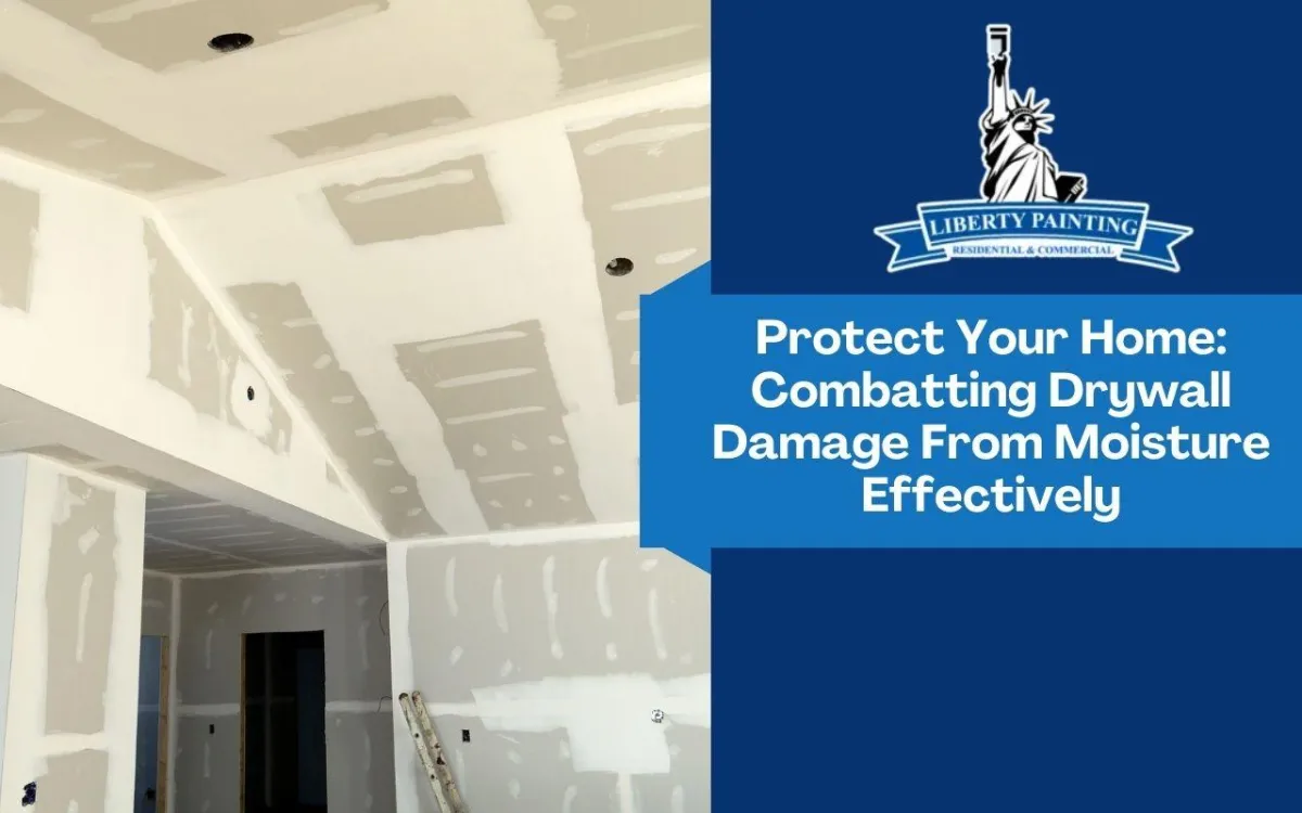 Wall showing drywall damage from moisture in Arlington VA