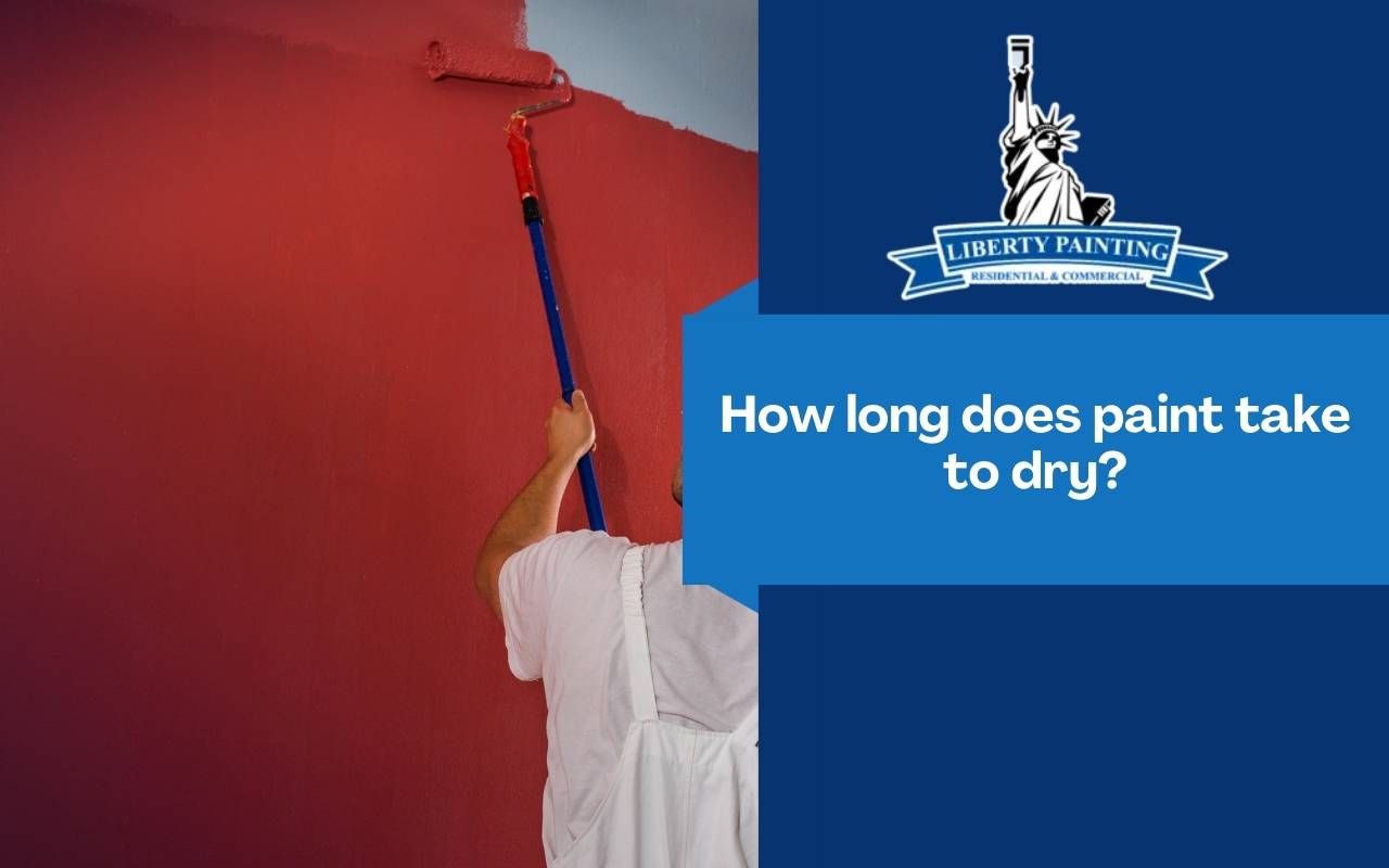 Freshly painted bedroom wall illustrating how long does paint take to dry in a typical interior