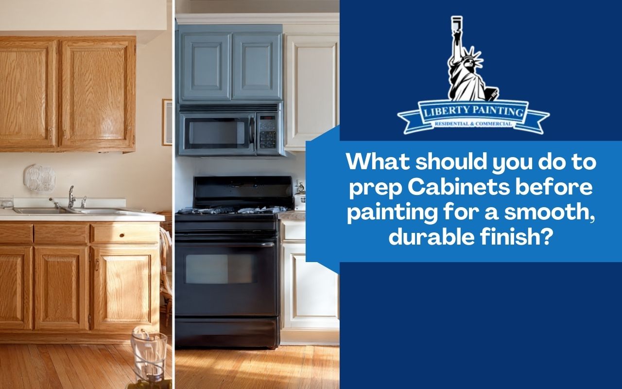 Cabinets before painting after degreasing kitchen doors