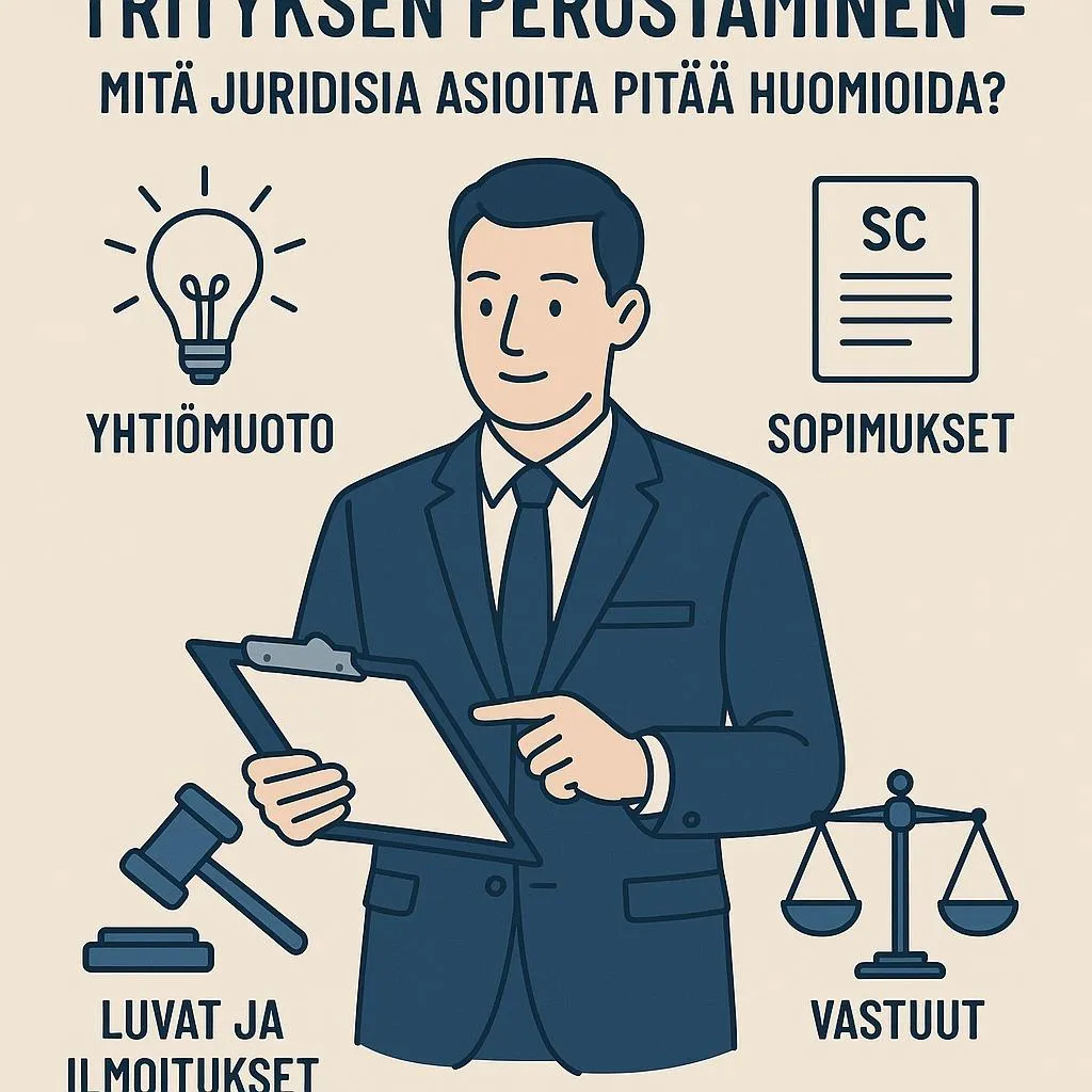 Yrityksen perustaminen – mitä juridisia asioita pitää huomioida?