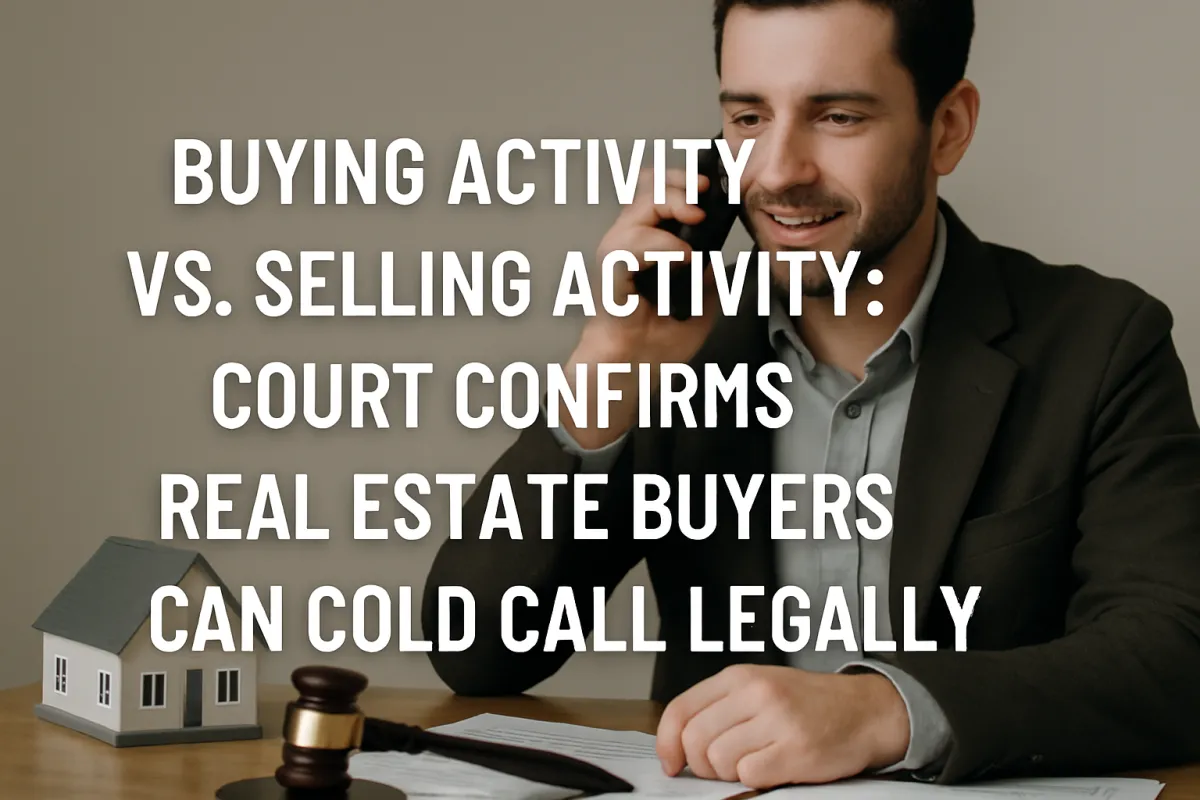 Court Ruling: Real Estate Buyers Can Legally Cold Call Homeowners
