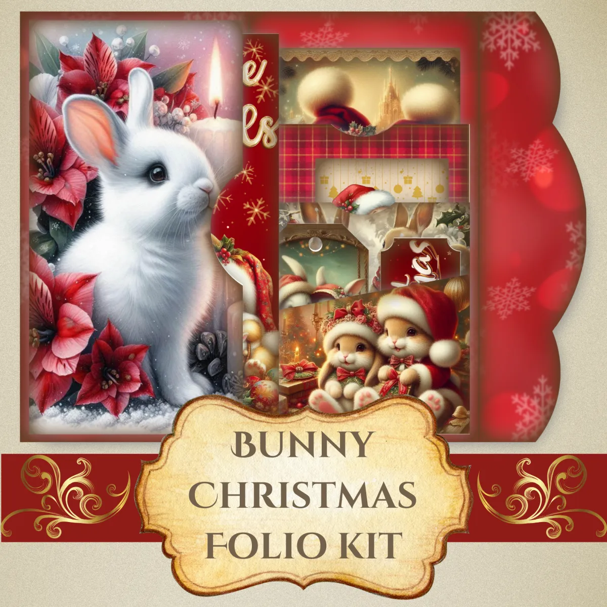 Bunny Christmas Folio Kit