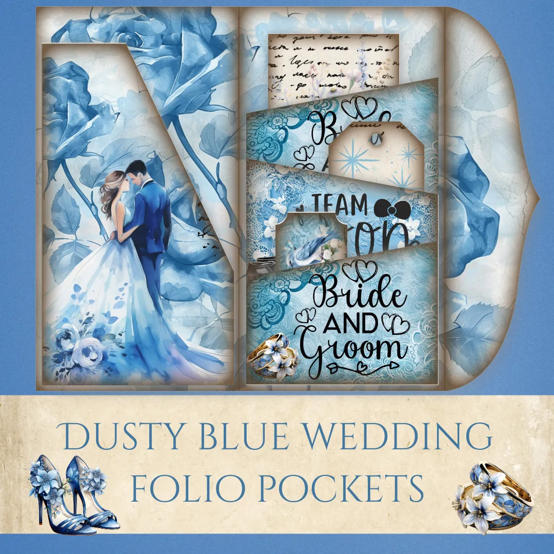 Dusty Blue Wedding Folio Kit