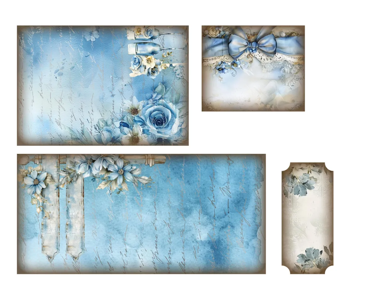 Blue & Ivory Elegant Wedding Ephemera Pack Page 2