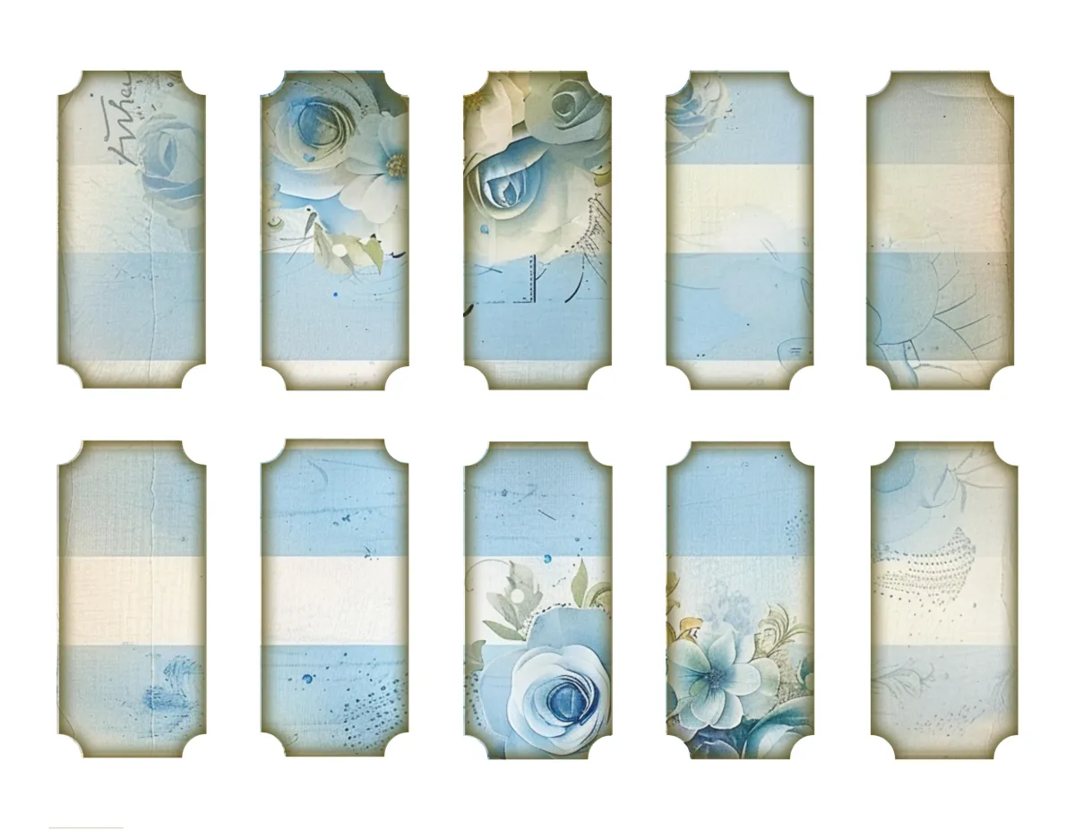 Blue & Ivory Elegant Wedding Ephemera Pack Page 9