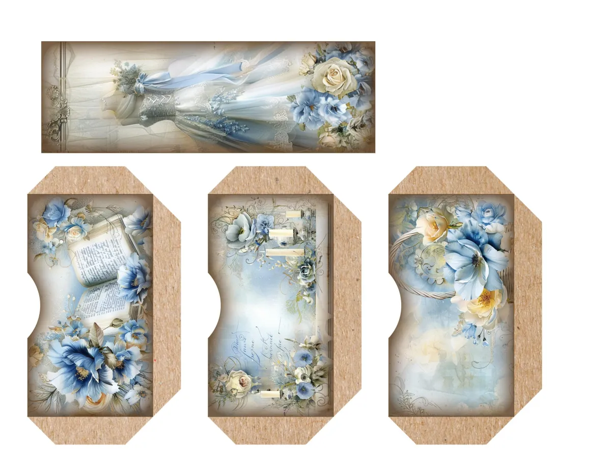 Blue & Ivory Elegant Wedding Ephemera Pack Page 4