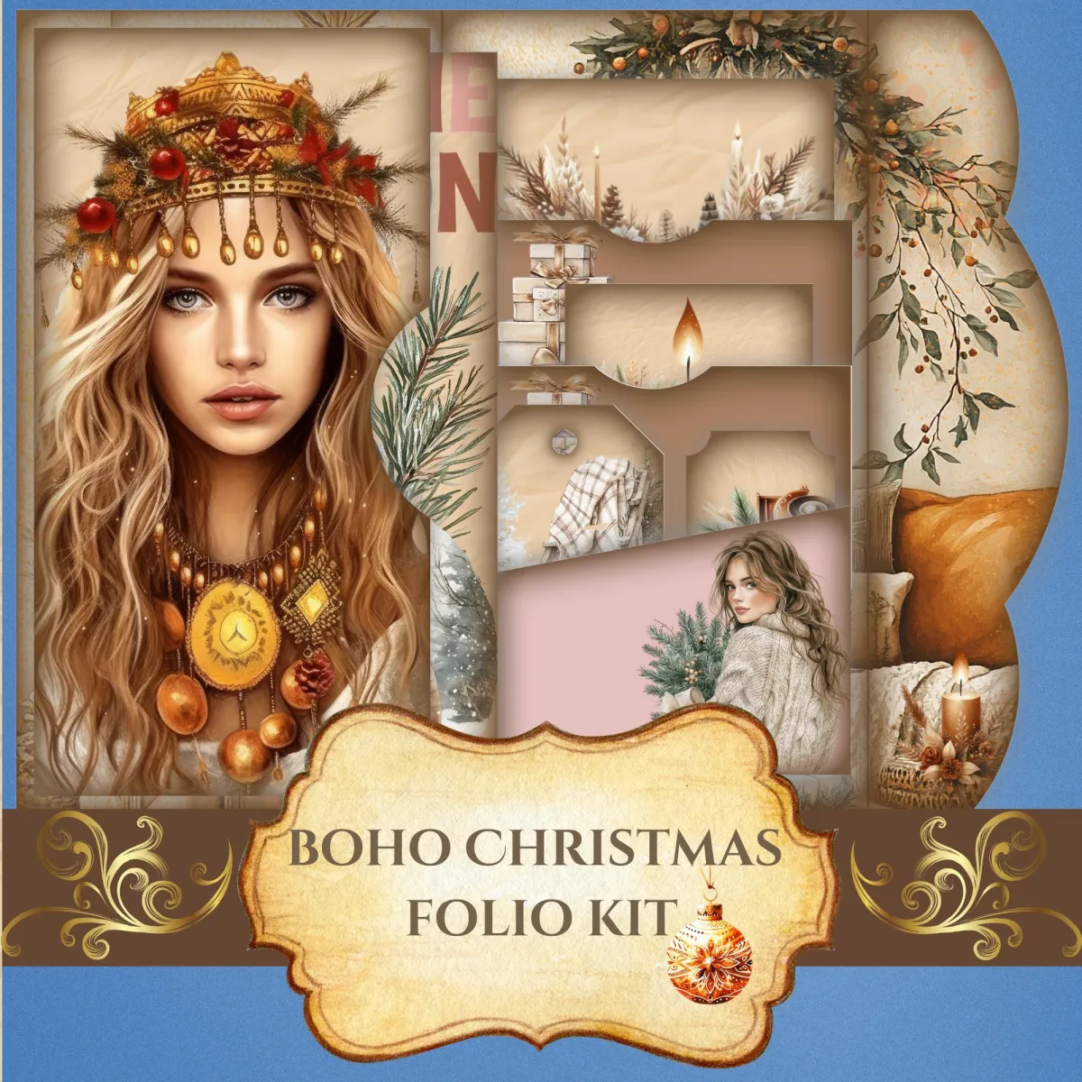 Boho Christmas Folio Kit