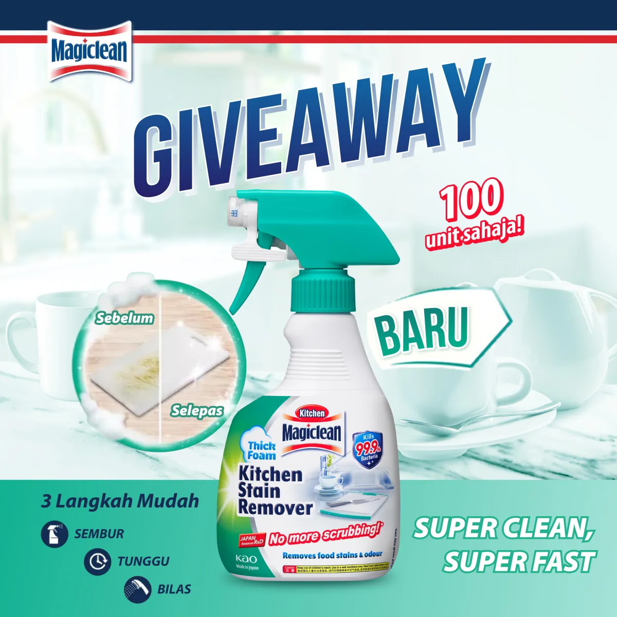Pemenang - KAO Magiclean Kitchen Stain Remover