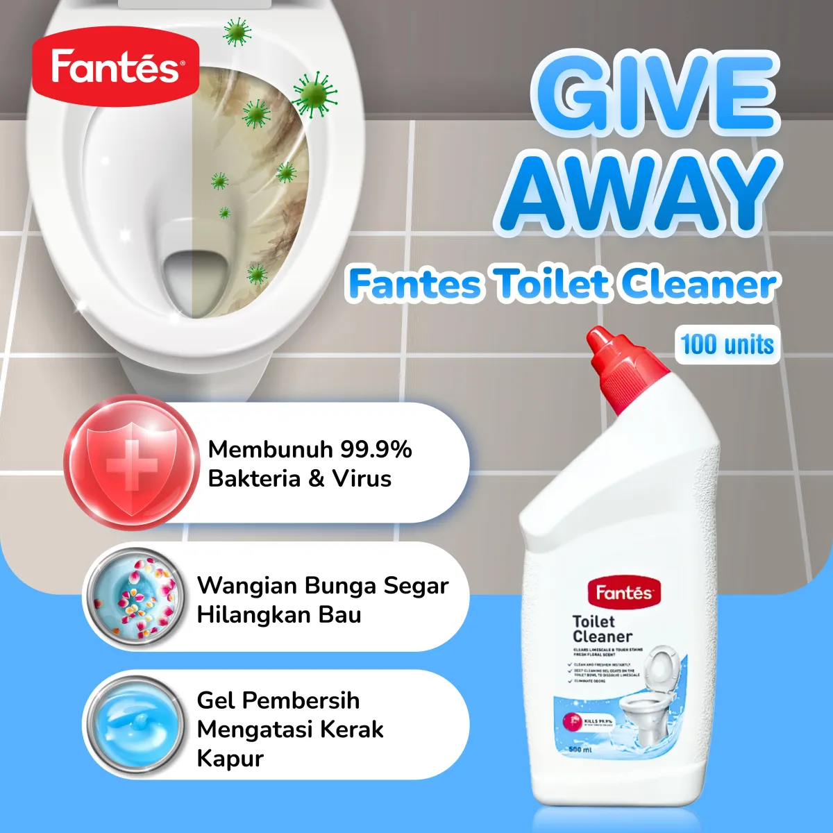 Fantes Toilet Bowl Cleaner 500ml