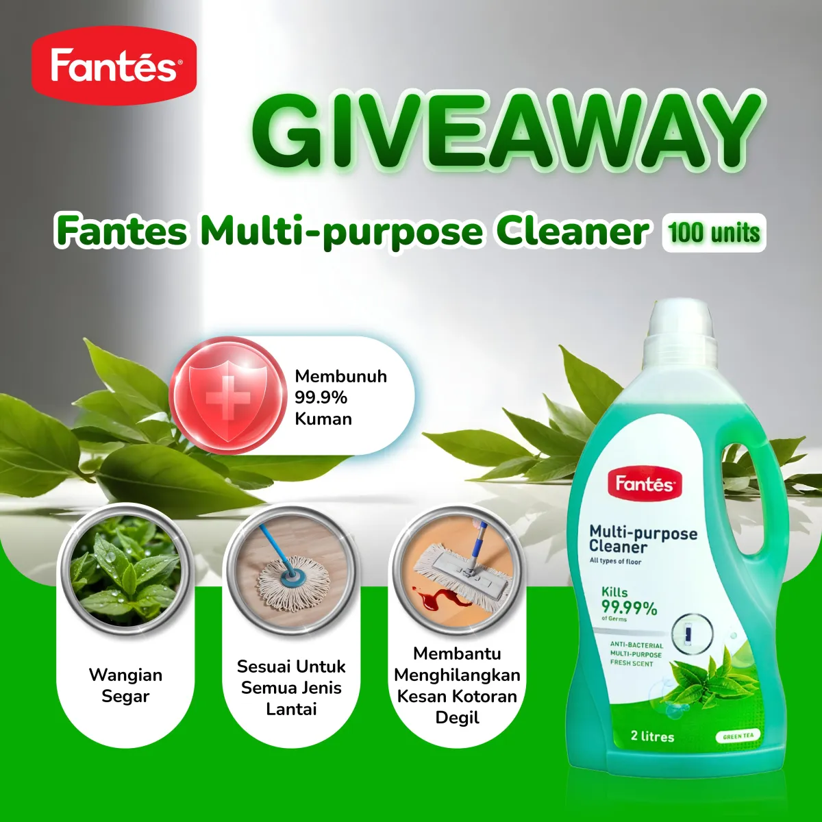 Fantes Multi-Purpose Cleaner 2L (Green Tea)