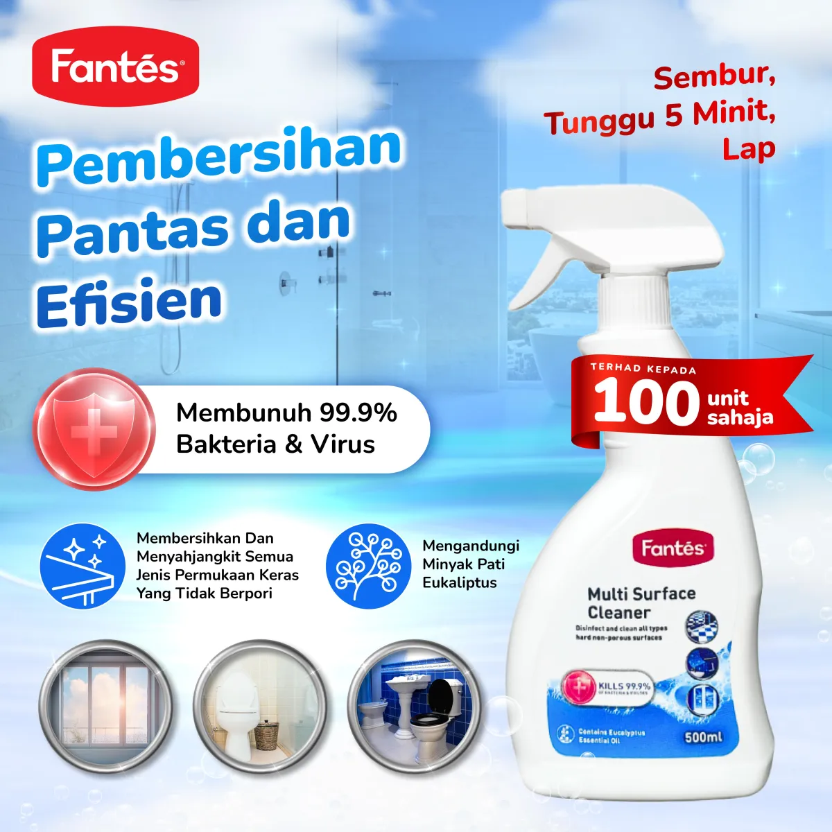 Fantes Multi Surface Cleaner Spray 500ml