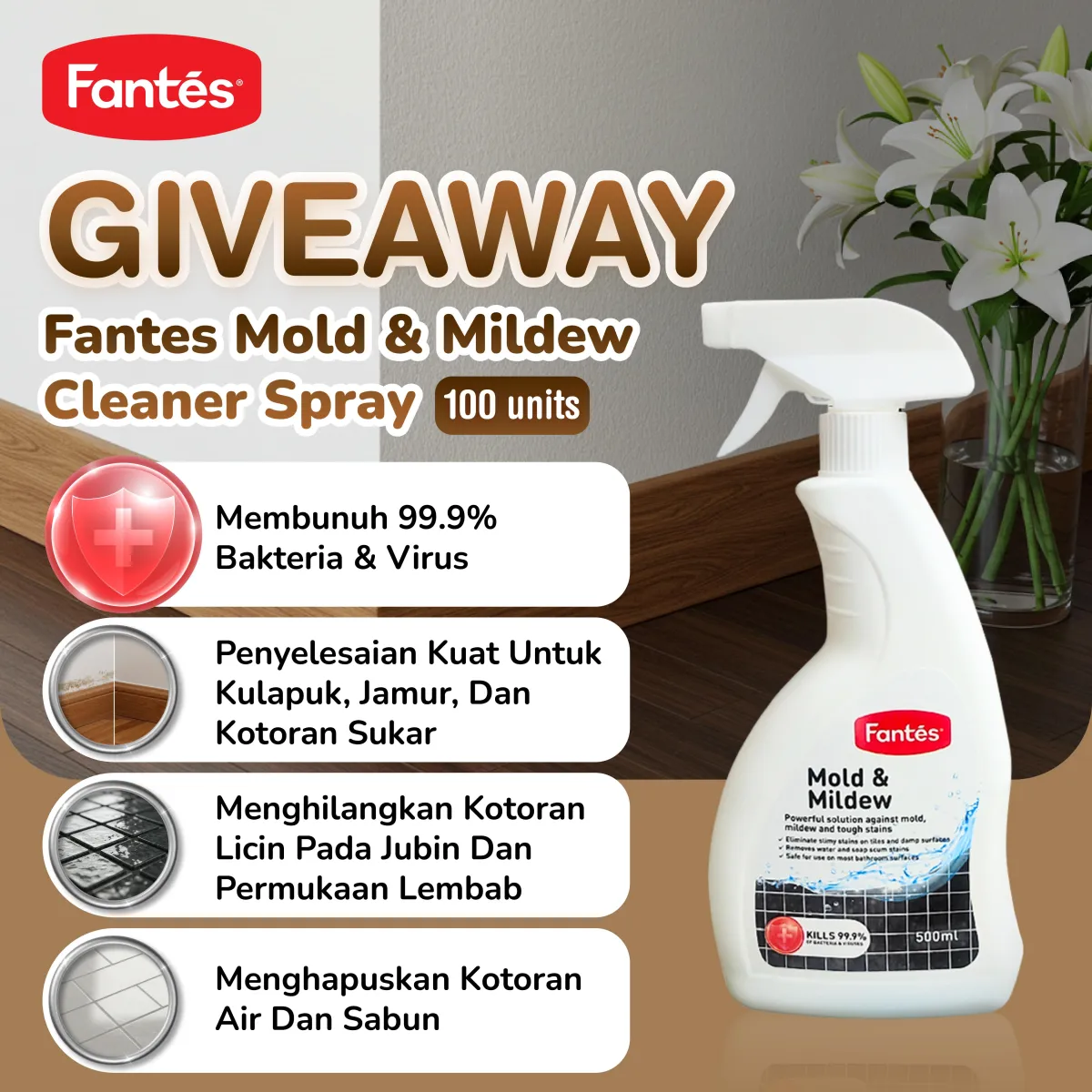 Fantes Mold & Mildew Cleaner Spray 500ml