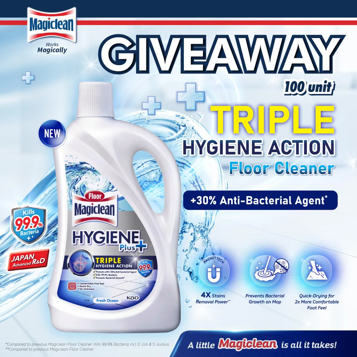 KAO Magiclean Floor Cleaner Hygiene Plus+