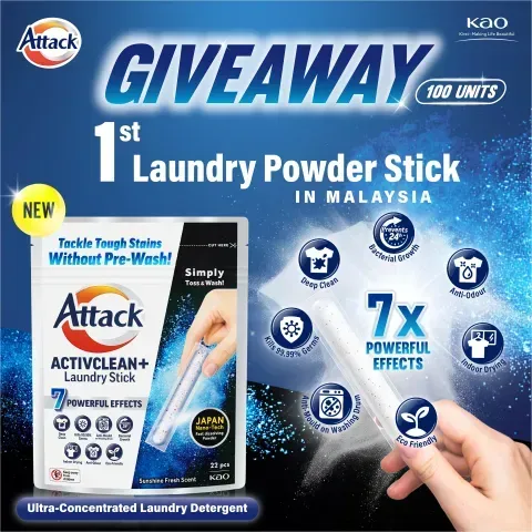 Pemenang -  KAO Attack ActivClean+ Laundry Stick 
