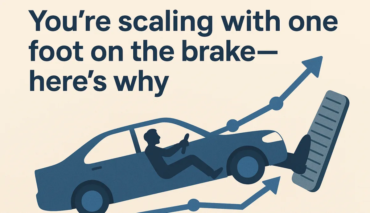 You’re scaling with one foot on the brake—here’s why