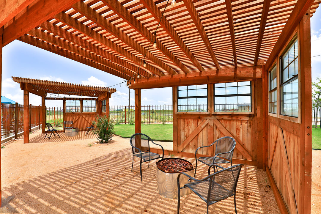 communal area for guests by swimming pool at ridgeview rv resort