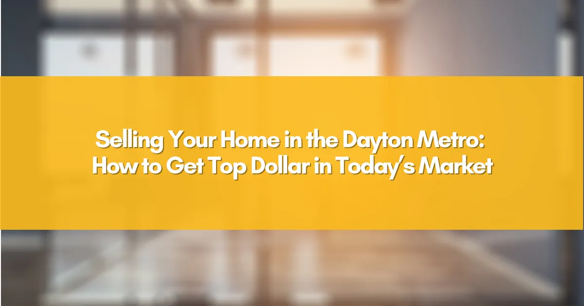 For sale sign in front of a Dayton Ohio suburban home