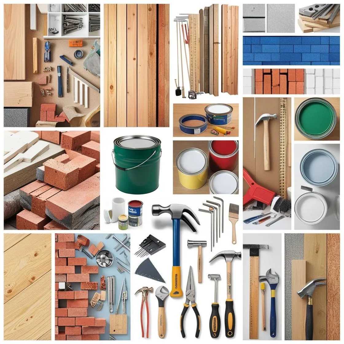 Picture of all kinds of home building supplies