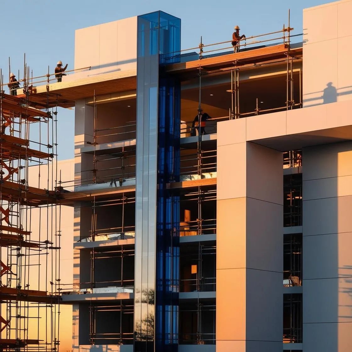 Picture of a commercial building being built