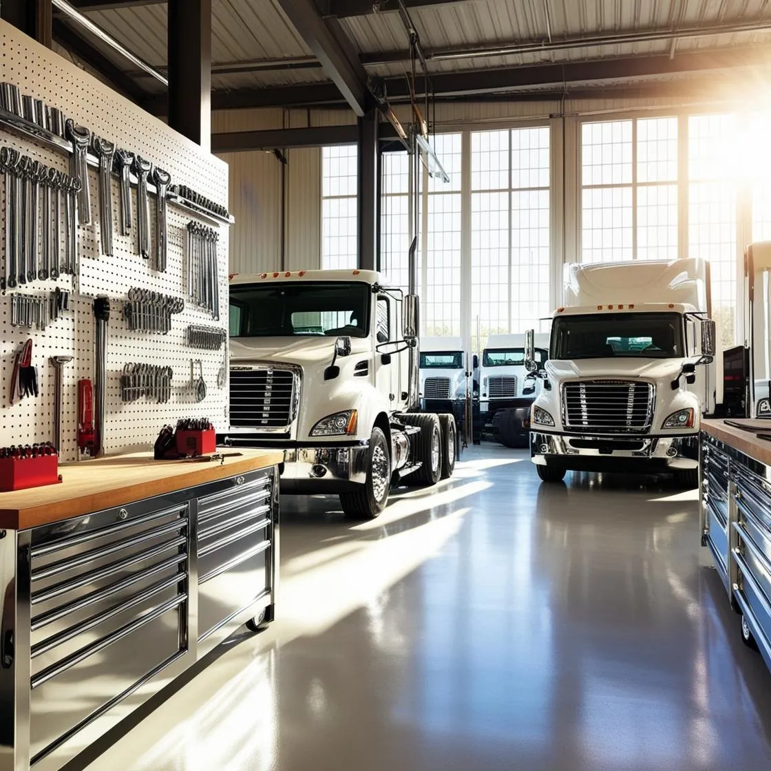 Picture of a Commercial Transport Mechanic shop