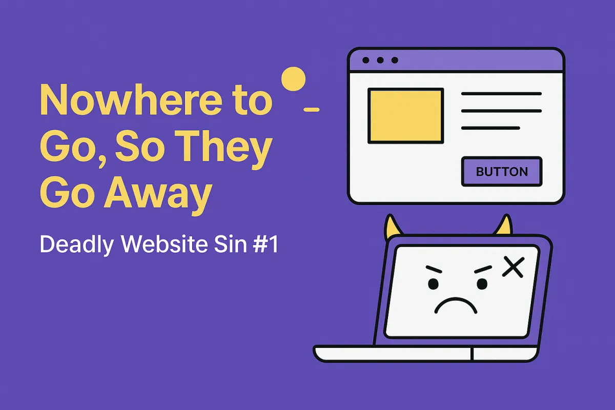 Website Sin 1 - No Buttons, No where to go