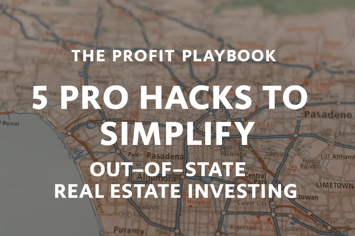 The Profit Playbook: 5 Pro Hacks to Simplify Out-of-State Real Estate Investing