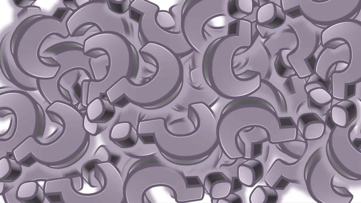 question marks piled over each other