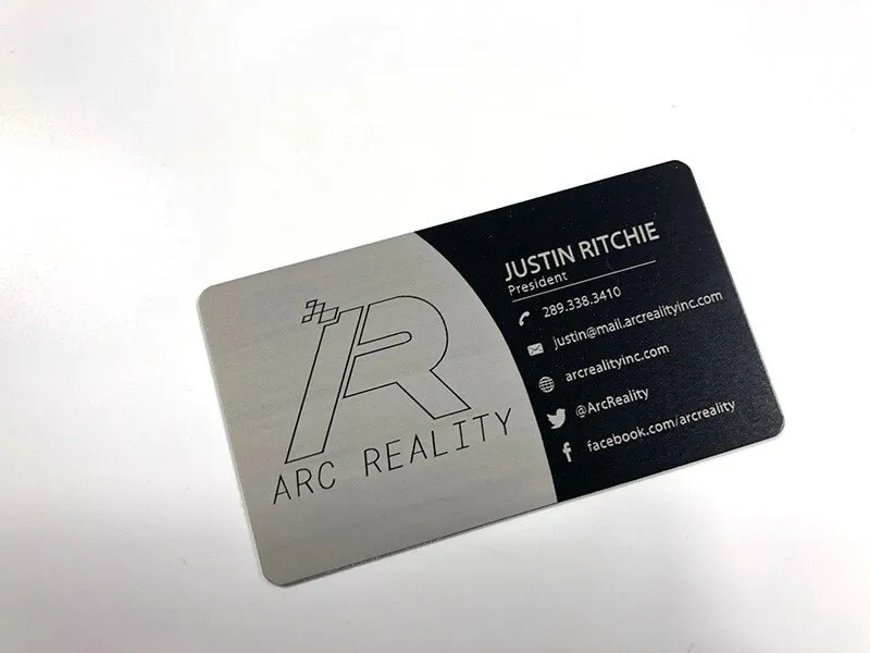 Project 1 - Silver Metal Business Cards Portfolio