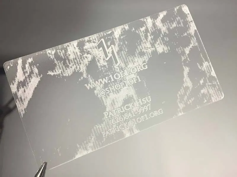 Project 1 - Clear Plastic Business Cards Portfolio
