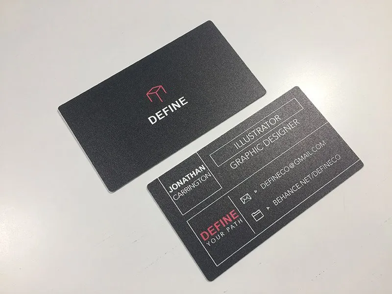 Project 2 - Black Plastic Business Cards Portfolio