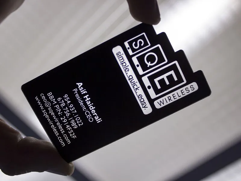Project 5 - Black Plastic Business Cards Portfolio