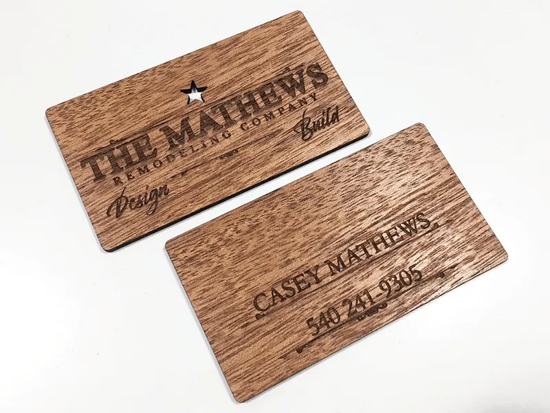 Project 21 - Mahogany Business Cards Portfolio