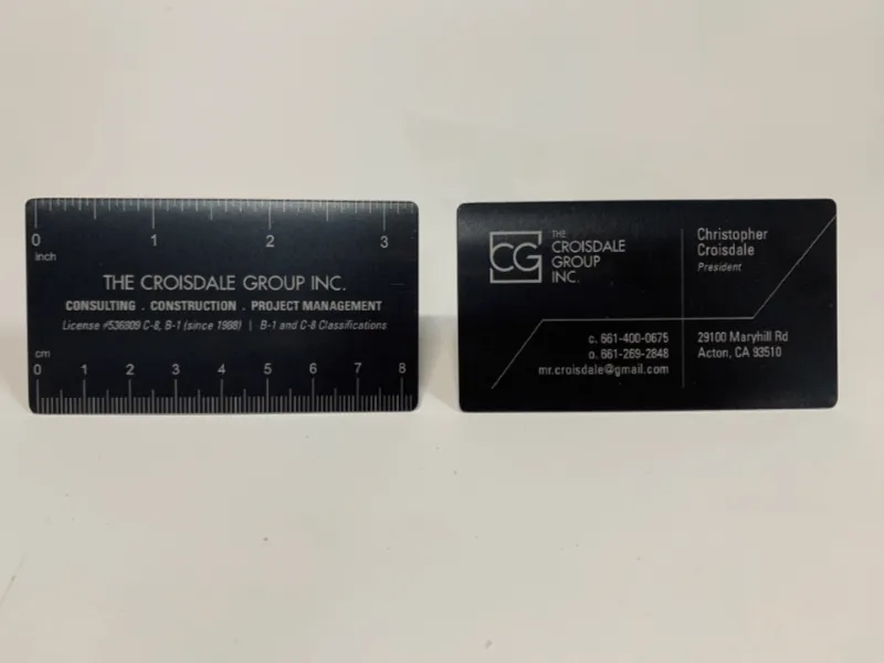 Project 10 - Black Metal Business Cards Portfolio